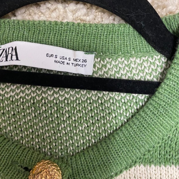 Zara green striped cardigan - Picture 5 of 10